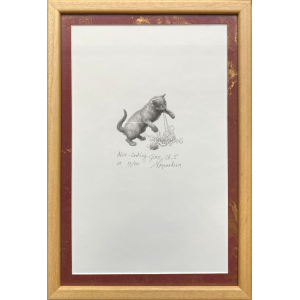 Iassen Ghiuselev Framed Algraphy Alice Through the Looking Glass Ch I Cat Playing With Yarn 